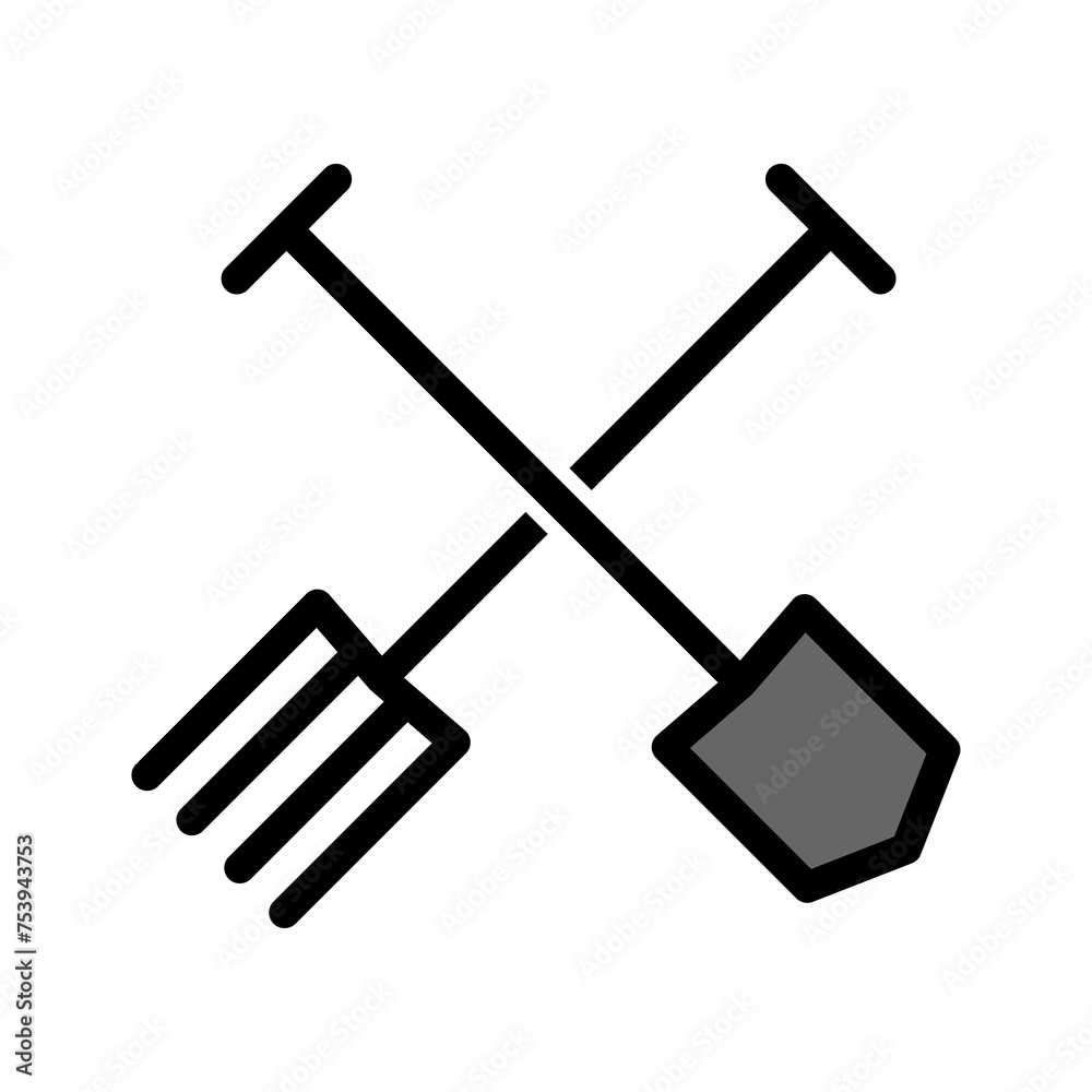 Shovel and fork garden PNG Shovel and fork garden PNG