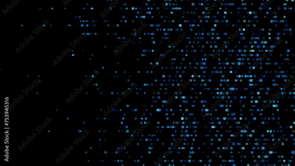 Sparkling blue dots on black background. Seamless looping abstract tech motion design. Video animation Ultra HD 4K 3840x2160 Sparkling blue dots on black background. Seamless looping abstract tech motion design. Video animation Ultra HD 4K 3840x2160