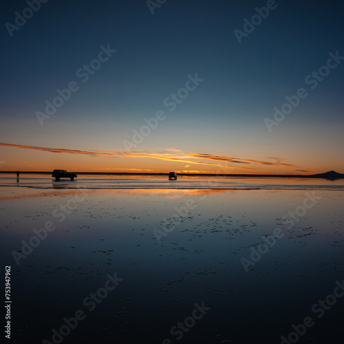 Salar de Uyuni Bolivia al atardecer