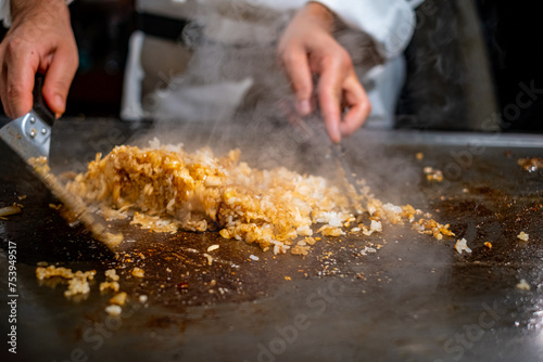 Photos 【#料理】鉄板焼で作るガーリックライス