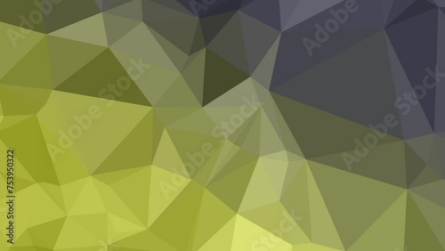 Abstract Motion Ballet: Energetic Low Poly Triangles in a Vibrant Journey Across the Screen