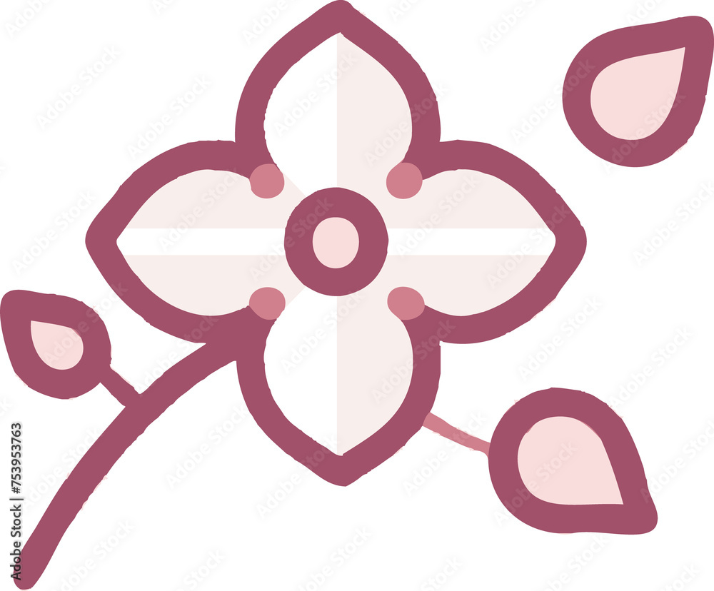 Obraz premium Cherry blossom illustration created by artificial intelligence.