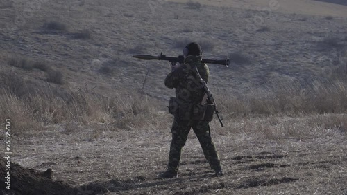 shot from rpg 7. Slow-mo.