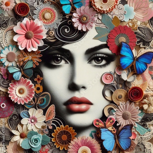 woman with flowers in hair