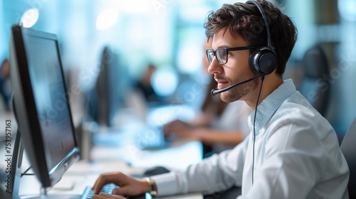 Plakat Call center operator
