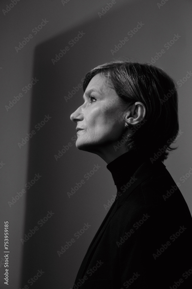 Portrait of middle aged woman in studio Portrait of middle aged woman in studio