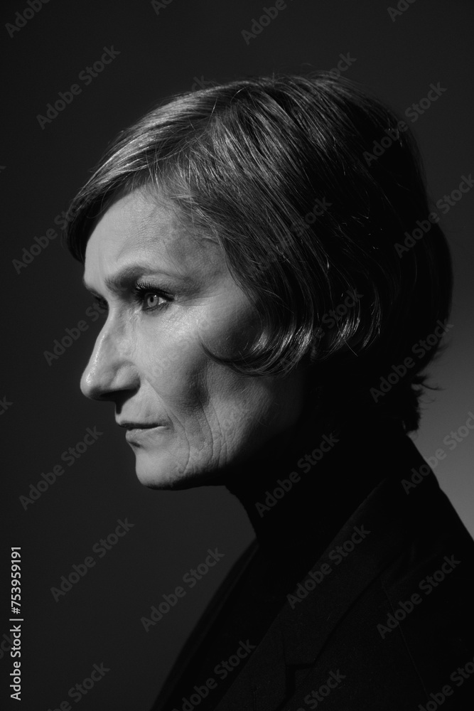 Portrait of a woman in profile Portrait of a woman in profile