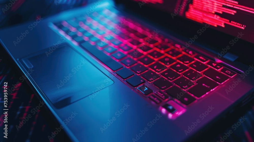 monitor Hacker using laptop to dark web.digital security concept monitor Hacker using laptop to dark web.digital security concept