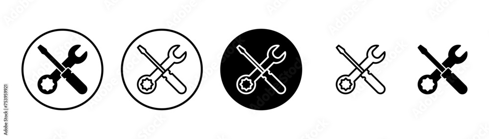 Repair icon vector isolated on white background. Wrench and screwdriver icon. settings vector icon. Maintenance. tools Repair icon vector isolated on white background. Wrench and screwdriver icon. settings vector icon. Maintenance. tools