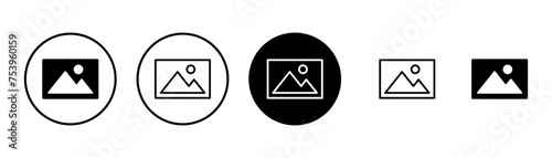 Picture icon vector isolated on white background. Picture vector icon. photo gallery icon vector