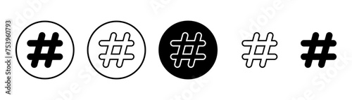 Hashtag icon vector isolated on white background. hashtag vector icon