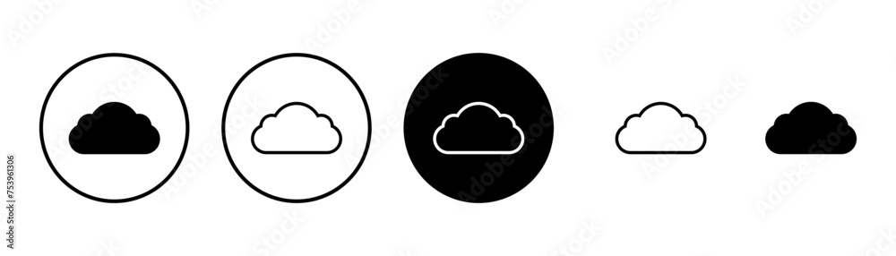 Cloud icon vector isolated on white background. cloud computing icon Cloud icon vector isolated on white background. cloud computing icon