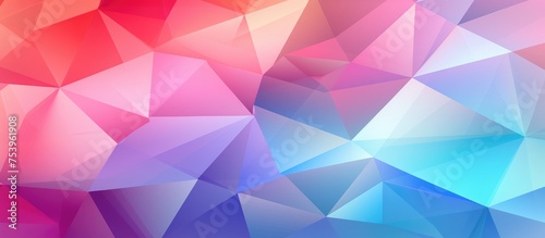 A vibrant and dynamic abstract background featuring a pattern of colorful triangles arranged in a polygonal design. This unique and modern composition is ideal for wallpaper, smart design projects,
