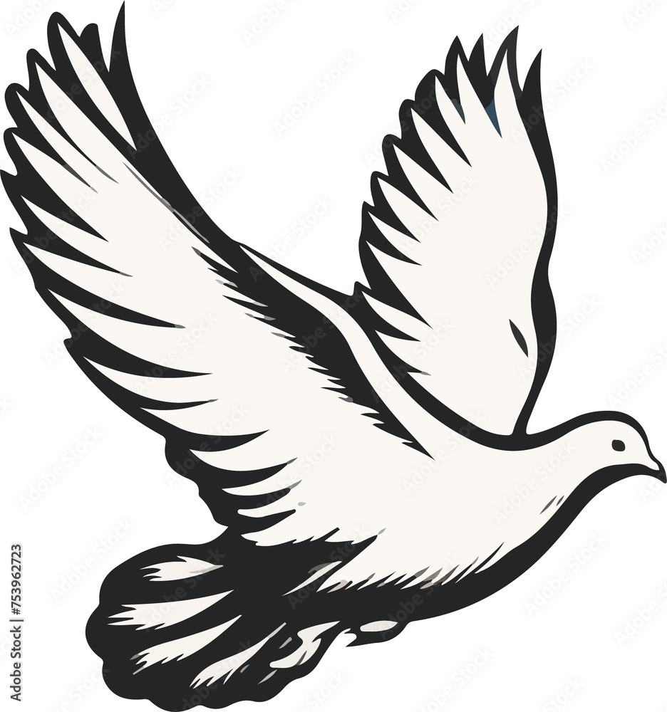 Obraz premium Pigeon illustration created by artificial intelligence.