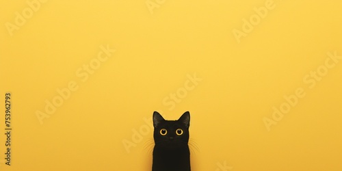 a black cat with yellow eyes © Alexandru