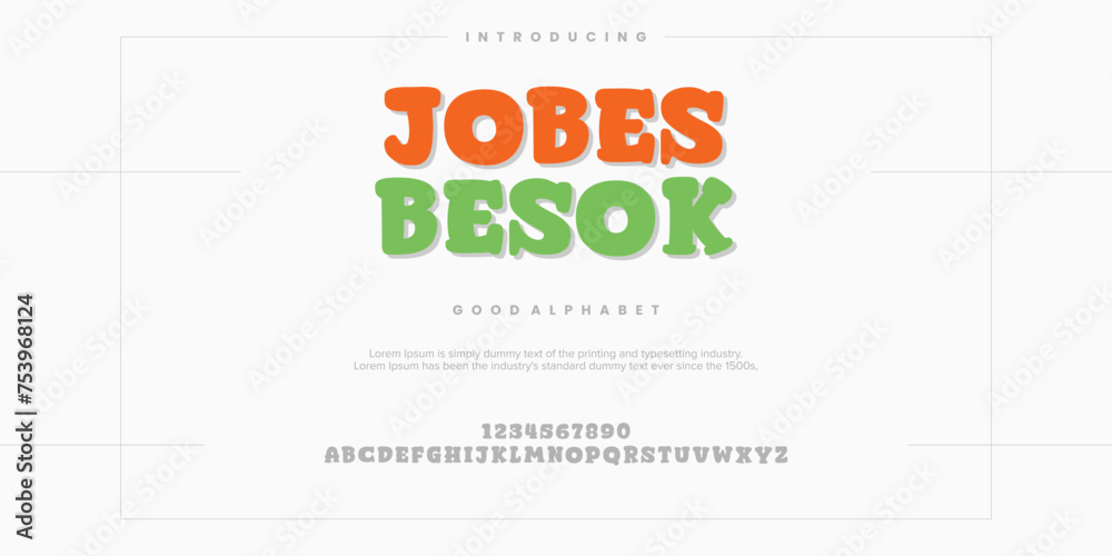Abstract Fashion font alphabet. Minimal modern urban fonts for logo, brand etc. Typography typeface uppercase lowercase and number. vector illustration