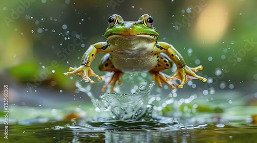 jumping frog  photo