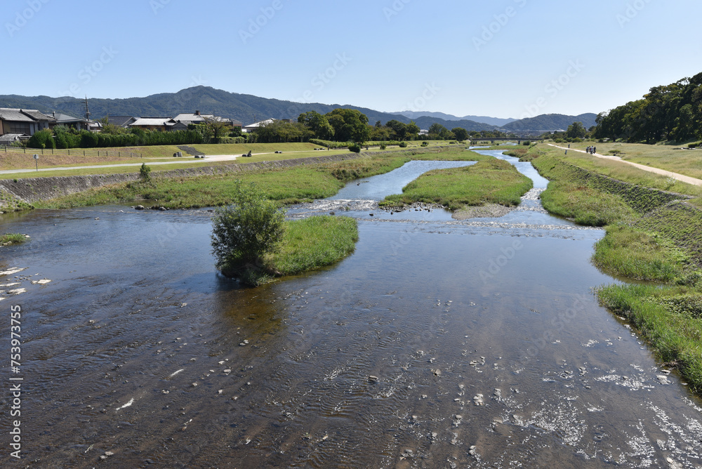 Obraz premium 鴨川 京都市
