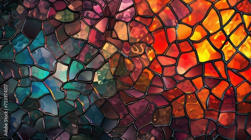 Mosaic background. Generative AI © lanych