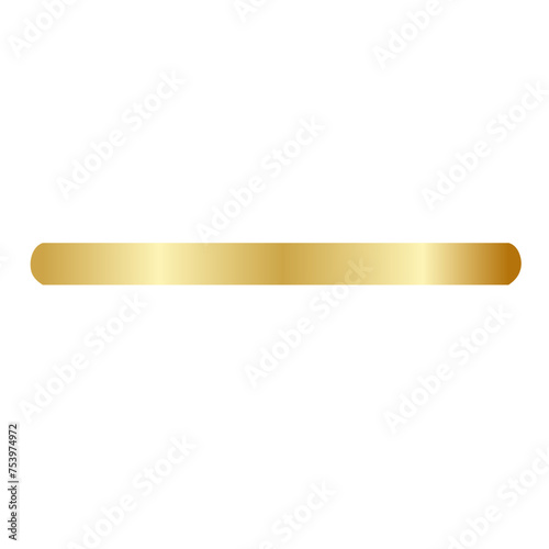 Minimalist golden line. Golden footer. Wedding ornament 