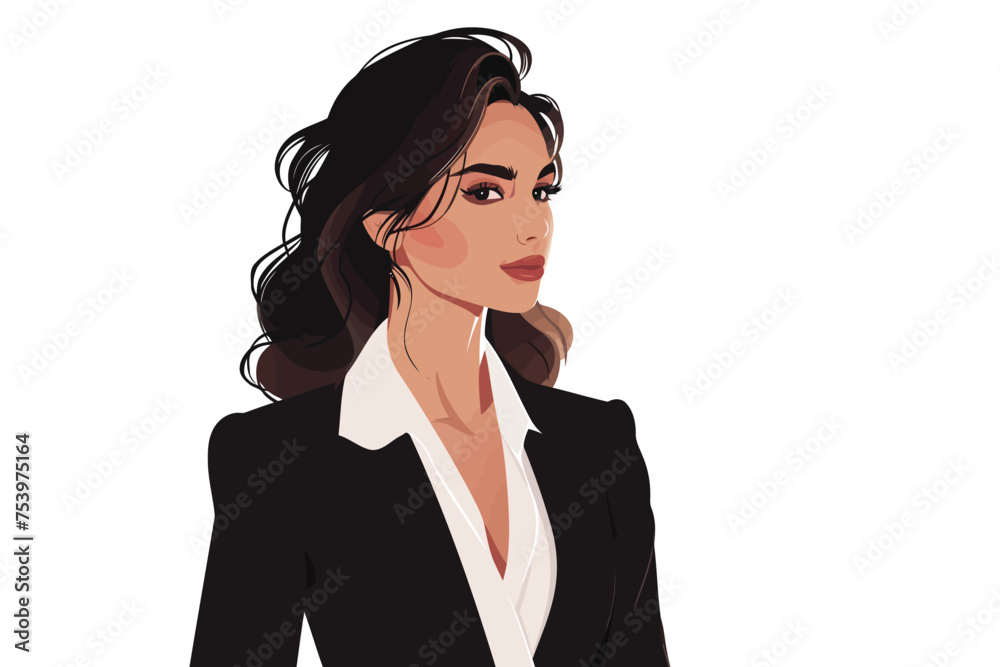 latin woman in business suit isolated vector style latin woman in business suit isolated vector style