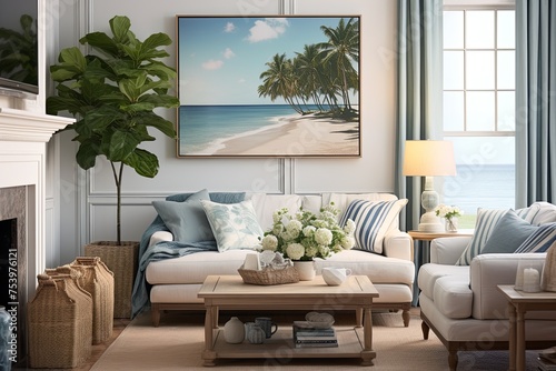 Coastal Grandmother Style Living Room Decor: Top Coastal Plant Choices for a Charming Space