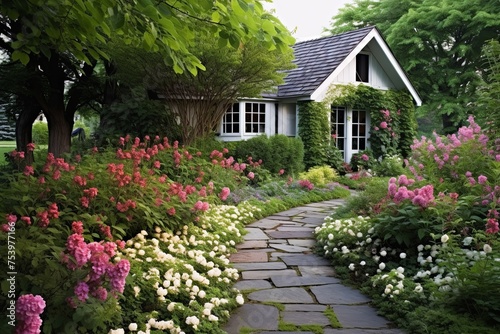 Cottage Style Garden Patio Stone Pathway: Natural Inspirations