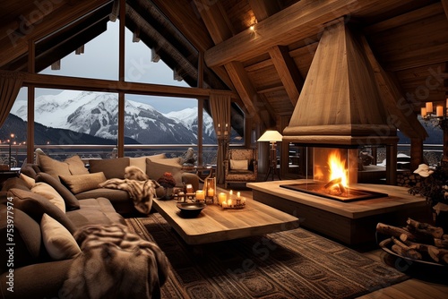 Chalet Interior Dreams: Warm and Cozy Living Room Ideas