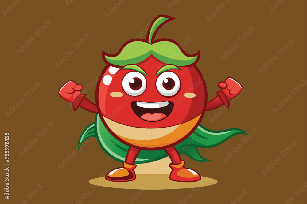 cartoon-tomato-vegetable-super-hero vector.eps