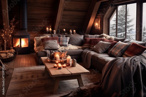 Distressed Leather Sofas and Cozy Blankets: Chalet Living Room Ideas to Create Ultimate Comfort