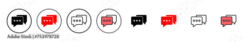 Chat icon vector illustration. speech bubble sign and symbol. comment icon. message