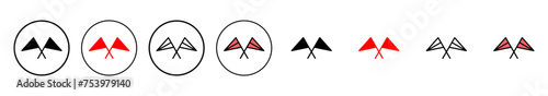 Flag icon vector illustration. Gps location pin map. Location marker symbol.