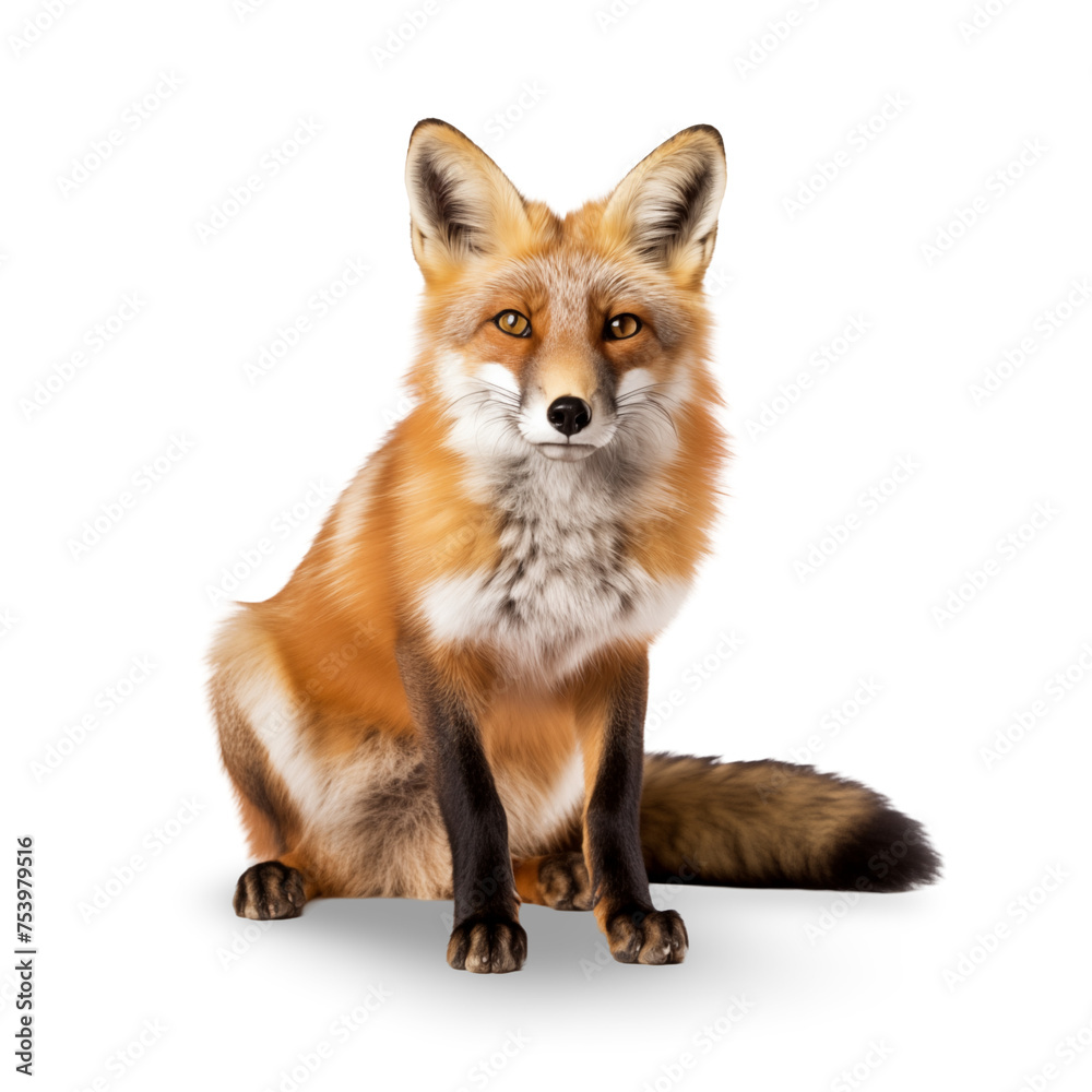 a fox isolated on white a fox isolated on white