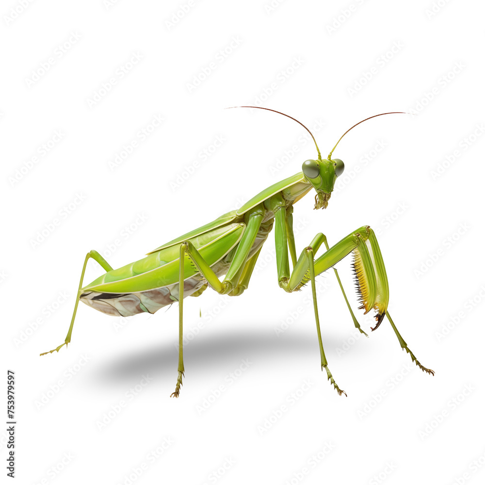 mantis isolated on white background mantis isolated on white background