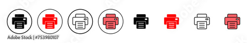 Print icon vector illustration. printer sign and symbol