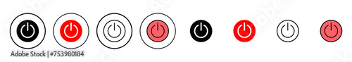 Power icon vector illustration. Power Switch sign and symbol. Electric power