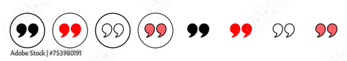 Quote icon vector illustration. Quotation mark sign and symbol