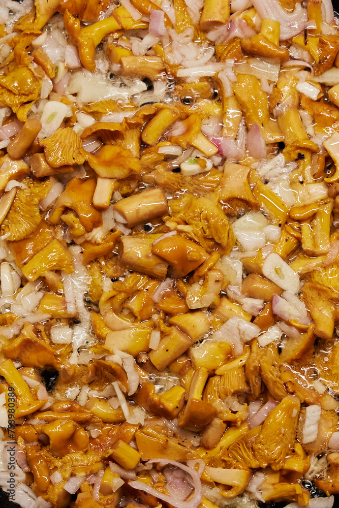 cooking chanttarelle pasta with fresh mushrooms cooking chanttarelle pasta with fresh mushrooms