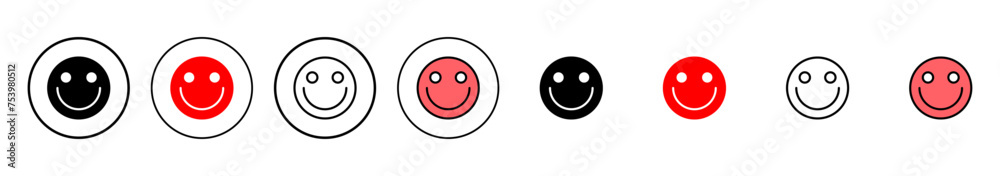 Fototapeta premium smile icon vector illustration. smile emoticon icon. feedback sign and symbol