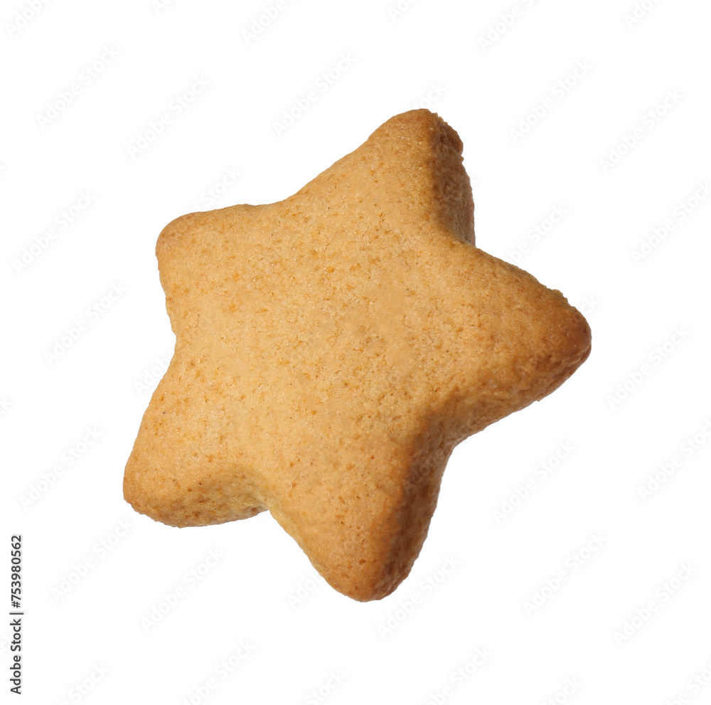 Tasty star shaped Christmas cookie isolated on white Tasty star shaped Christmas cookie isolated on white