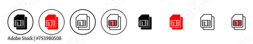 Sim card icon vector illustration. dual sim card sign and symbol