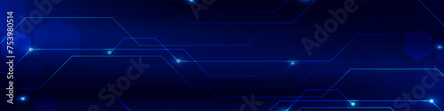 Gradient Digital technology banner. Futuristic banner for various design projects such as websites, presentations, print materials, social media posts