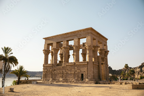 View of the Philae Temple on sunny day