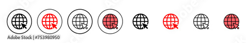 Web icon vector illustration. go to web sign and symbol. web click icon. Global search icon