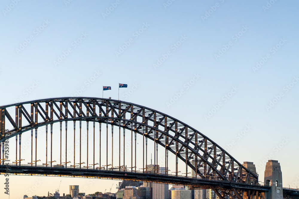 Sydney Harbour Bridge closeup in Australia Sydney Harbour Bridge closeup in Australia