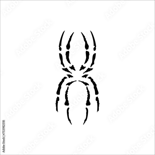 Tribal vector forming spider legs can be used as sticker, graphic design 