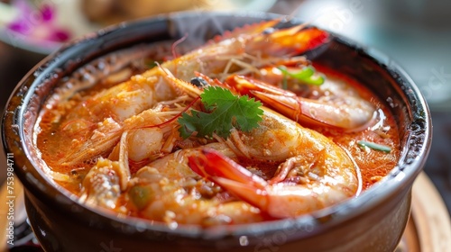 Thai Food Tom Yum Goong Spicy