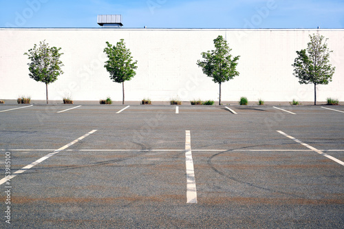 Empty car parking photo