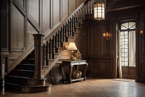 Grand Staircase and Vintage Lighting: Victorian Style Heritage Hallway Concepts