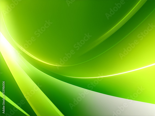Minimal geometric background. Green white tone elements with fluid gradient. Modern curve. Liquid wave background with light green color. Fluid wavy shapes. Design graphic abstract smooth.  © chanjaok1